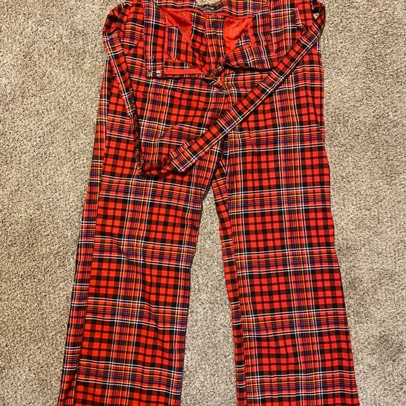 Plaid wide leg slacks - Picture 3 of 5
